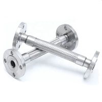 Bride en acier inoxydable soufflet SS304 tuyau en métal tressé tuyau de vapeur haute température pression métal doux connexion tuyau Flexible