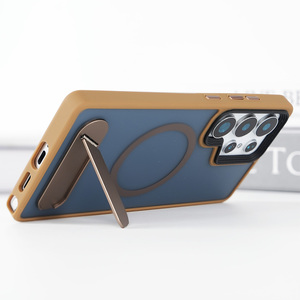JOYPORODO B167 Étui de téléphone magnétique à la mode avec sensation de peau, antichoc, pour Samsung <span class=keywords><strong>S22</strong></span> S23 S24 S25 Ultra et iPhone - Product Image 4