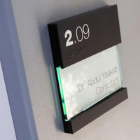 Panneau braille standard ADA personnalisé 3d numéros en relief perle métallique braille signalisation murale pour la recherche de chemin