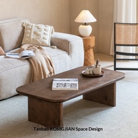 Table basse en bois massif de style Wabi-sabi, table minimaliste pour salon, décoration inspirée des designers, style japonais simple pour maison d'hôtes