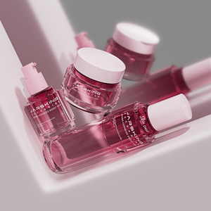 Set Perawatan Kulit dan Kemasan Kreatif 30ml 100ml 50g Logo Kustom Botol Pompa Serum Kosmetik Kaca Sentuhan Lembut Stoples Krim - Product Image 1