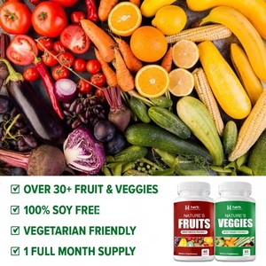Cápsulas de Complejo Multivitamínico y Mineral de Frutas y Verduras para Adultos, Marca Privada ODM, Naturales, 60 Unidades, Apoyo al Metabolismo Energético - Product Image 3