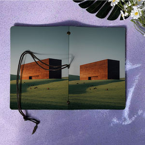 Cuaderno hecho a mano Vintage A6 con cierre de corbata Papel extraíble Regalo de <span class=keywords><strong>cumpleaños</strong></span> perfecto para Cousin's FriendBuilding Grassland Ho - Product Image 6