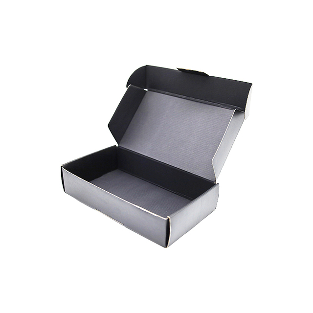 Custom Plain Black Corrugated Shipping Mailer Box with Embossing Universal Mobile Phone Case Packaging for Consumer Electronics