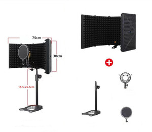 YALIMIC Écran d'isolation acoustique pour microphone à cinq portes, de haute qualité, anti-bruit, en métal, options multicolores pour la voix - Product Image 3
