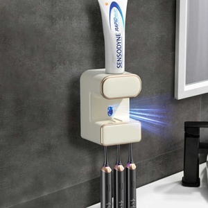 Private Label <b>Toothbrush</b> <b>Holder</b> Wall Mounted <b>Electric</b> Automatic Toothpaste Dispenser with 3 <b>Toothbrush</b> Slots for Kids and Adults - Product Image 1