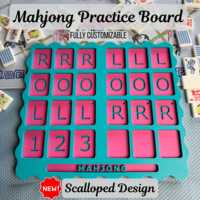 Planche de Mahjong d'entraînement Charleston en acrylique festonné gravée sur mesure, anti-rayures, étanche, pour Mahjong américain, format solo