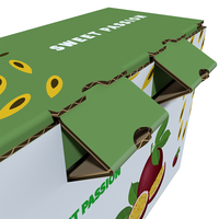 Commande en gros bon marché acceptée boîte de fruits réutilisable emballage utilisé, boîte en carton banane imprimée personnalisée
