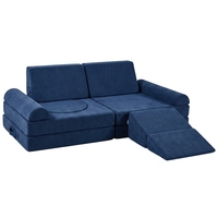 10-teiliges Kinder-Schaumstoff-Festungsbau-Set Modulares Spielsofa-Bett OEKO-TEX Zertifiziert Ungiftig Faltbar Modern für Innenräume Schlafzimmer Wohnzimmer