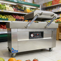 Machine d'emballage sous vide électrique 700PD à double chambre, facile à nettoyer, haute efficacité, pour aliments et produits chimiques, usage commercial