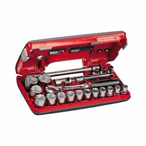 Jeu de douilles à chocs Usag 1/2 pouce en acier au chrome vanadium, kit d'outils à main 335x180x55 mm - Product Image 1