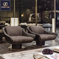 Fauteuil de salon moderne de luxe Fauteuil de salon en cuir velours Fauteuil de salon en tissu Chaise décorative
