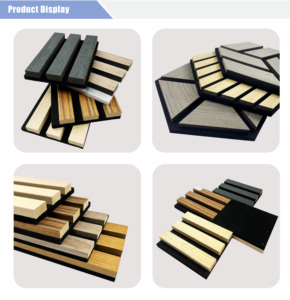 Panneaux acoustiques muraux en <span class=keywords><strong>bois</strong></span> MDF insonorisés, lattes <span class=keywords><strong>de</strong></span> <span class=keywords><strong>bois</strong></span> <span class=keywords><strong>de</strong></span> 20 mm, <span class=keywords><strong>placage</strong></span> <span class=keywords><strong>bois</strong></span> pour hôtel, bureau, studio d'enregistrement, vente en gros - Product Image 3