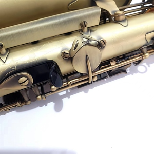 อัลโตแซกโซโฟนทองเหลืองแบนโบราณสำหรับมืออาชีพอุปกรณ์กันลม - Product Image 4