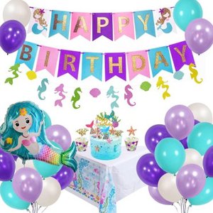 Pirottoli a Tema Sirena per Bambini, Piñata di Carta <span class=keywords><strong>e</strong></span> Articoli per la Tavola, Decorazioni di Compleanno, Coriandoli Riempibili per Gadget per Feste - Product Image 4