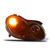 Phare HETOP SONAR W209 2004-2009, mise à niveau pour Mercedes-Benz Classe CLK, avec feux de jour (DRL) et clignotants, Plug and Play