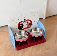 Nouvelle assiette à dîner pour animaux de compagnie colorée, écologique, anti-choc et réglable, et table à manger pour chien, pour chiens de taille moyenne/petite, accessoires pour animaux de compagnie imperméables
