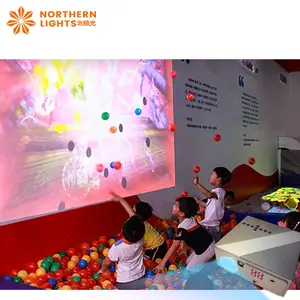 Indoor Playground 3D Interaction Throwing Ball Game Interactive Projection Wall Game With Ball Pool For Shopping Mall