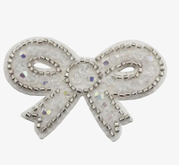 Patchs brodés de fleurs perlées pour vêtements, avec paillettes, en fil de polyester, à coudre ou à coller, pour robes et vestes