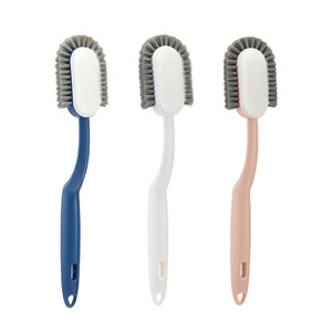 <b>Soft</b> Bristle <b>Shoe</b> Brush Gentle Cleaning For Home Use With Plastic Bristles And Ergonomic Handle - Product Image 3
