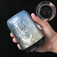 Tasse à café de voyage isolée en titane avec couvercle Tasse à double paroi Tasse réutilisable et étanche, garde les liquides chauds ou froids