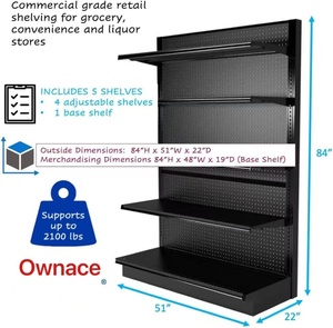 Nhà Máy Giá Đa Lớp Thép Siêu Thị Kệ Chất Lượng Cao Kim Loại Đôi Duy Nhất Hai Mặt Cố Định Quay Sử Dụng Gondola Kệ - Product Image 2