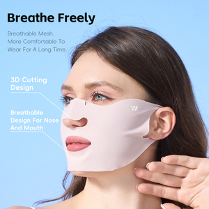 Mascherina per <span class=keywords><strong>protezione</strong></span> solare con raffreddamento estivo ad ovest in seta di ghiaccio 3D copri <span class=keywords><strong>viso</strong></span> da ciclismo all'aperto 4 colori traspirante sottile - Product Image 3