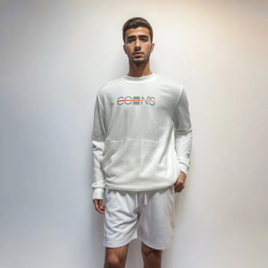 เสื้อสเวตเชิ้ตคอกลมแขนยาวผ้าคอตตอนหนา 100% เป็นมิตรกับสิ่งแวดล้อม ปักโลโก้ พิมพ์ลาย สำหรับผู้ชาย - Product Image 1