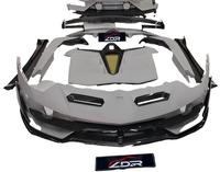 Kit carrosserie pour Lamborghini Avantador LP700 2017-2020, transformation en style SVJ 2024 avec phares LED et capot en aluminium