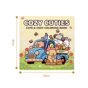 Livre de coloriage confortable mignon et confortable Adorables pages de coloriage sur le thème des animaux pour enfants adultes livre d'activités de coloriage anti-stress - Product Image 6