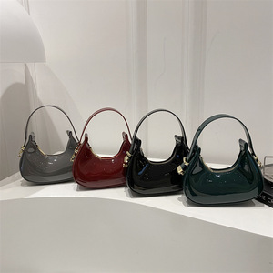 <span class=keywords><strong>Sac</strong></span> à main de luxe français de niche, mini <span class=keywords><strong>sac</strong></span> pour femme en polyester, style étranger exquis, fermeture éclair demi-lune, tendance - Product Image 1