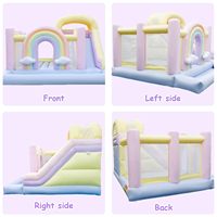 Château gonflable rose pour enfants en bas âge et jeunes enfants, pour fêtes intérieures et extérieures, qualité commerciale
