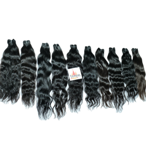 Extensiones de Cabello Humano Remy Ondulado Negro 100% Natural, Ondas Indias, de Una Sola Capa, al por Mayor - Product Image 3
