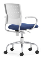 Chaise élévatrice de bureau à domicile chaise de bureau de travail réglable en hauteur en plastique blanc à la mode simple