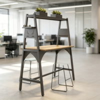 Table haute, bureau debout et table haute de style moderne pour espace bar de bureau ouvert - Personnalisable