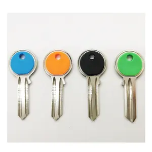 Wholesale Color Handle Plastic Head UL050 llave de casa Brass Door Key Blank Nickel blank key