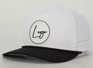 Chapeau de camionneur confortable Patch personnalisé Logo Laser perforé respirant Protection solaire corde de Golf réglable élégant pour la plage - Product Image 2