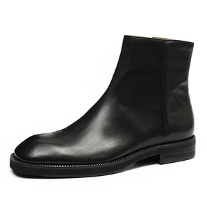Zapatos Formales para Hombre ASTON M.JAZZ, Nuevos de Cuero Retro, Botas con Cremallera Estilo Británico, Altura Media de Pantorrilla, con Aumento de Altura - Product Image 1