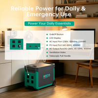 Système de stockage d'énergie solaire MECO 4KWh Pro 2200W avec batterie au lithium 4019Wh 314Ah à onde sinusoïdale pure pour le bureau mobile et la sauvegarde