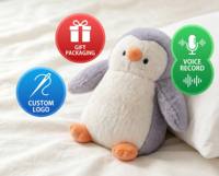 Peluche interactive intelligente IA en forme de pingouin, ultra-douce et apaisante, robot éducatif racontant des histoires pour enfants OEM/ODM