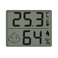 Mini thermomètre hygromètre sans fil d'intérieur avec écran LCD, interface USB, personnalisation OEM/ODM, boîtier en plastique