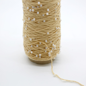 SHENYUE Mercerisiertes Braungarn mit 4MM PET-Perlen Hochwertig aus GRS & <span class=keywords><strong>OEK</strong></span> Zertifizierten Materialien für Stricken & Häkeln - Product Image 2