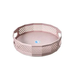 Organizer contenitore rosa Anti-skid giradischi portaspezie da cucina ripiano portaoggetti e portabicchieri da bagno 2 pz