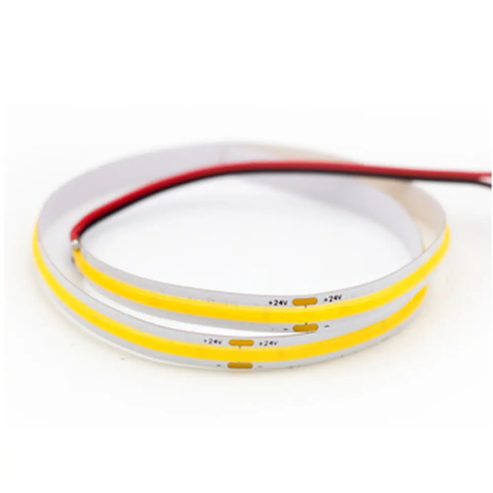 320LED/M COB LED Rope Light 2700K 3000K blanco cálido 24V DALI PWM perfil LED Ra90 tira de luz flexible sin puntos