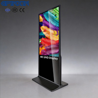 Écran LCD HD d'intérieur de 32, 55 et 65 pouces, machine publicitaire verticale sur pied, machine publicitaire tactile Android connectée au réseau, fabricants