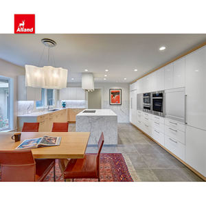 Gabinete de cocina chino <span class=keywords><strong>Manhattan</strong></span> Frame-Less Market Trend Grand por Light EV Oak Laminate Melamine High Gloss Lacquer Slab Panel - Product Image 5