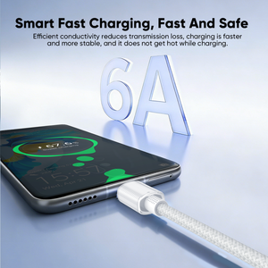 Cable de Carga <span class=keywords><strong>VIDVIE</strong></span> de 1.2m 6A, Cable de Datos USB <span class=keywords><strong>C</strong></span> de Alta Velocidad, Cable de Carga Súper Rápida <span class=keywords><strong>Tipo</strong></span> <span class=keywords><strong>C</strong></span> Trenzado para Huawei - Product Image 4