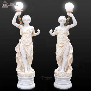 Lampada di <span class=keywords><strong>ferro</strong></span> naturale su misura di lusso della scultura delle donne della lampada della signora della statua per il giardino - Product Image 1