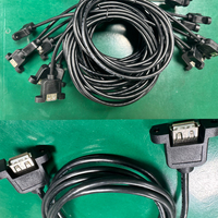 Cable de extensión hembra de cabezal de panel frontal USB 2,0 de fábrica de Utech 1,5 M con tornillo de montaje en panel