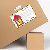 Étiquettes d'indication de cargaison en acrylique à gratter, anti-chute, anti-choc, autocollants de surveillance de l'inclinaison, imprimables, utilisation industrielle, emballage d'expédition